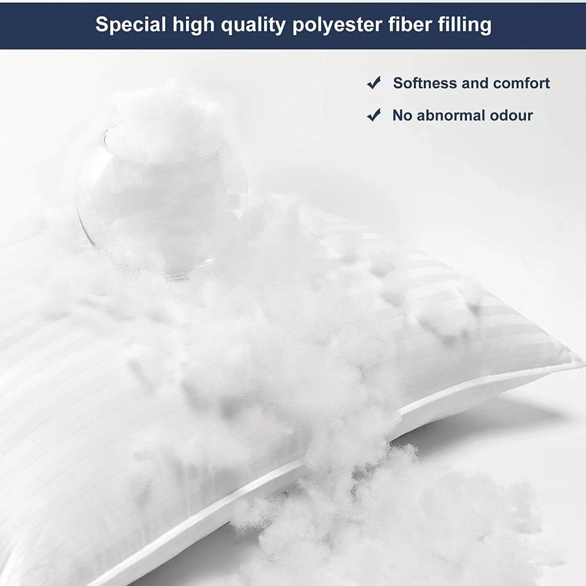 Luxury Hotel Collection pillow 2 pack ā soft, supportive, and hypoallergenic pillows for ultimate comfort. Polyestser Fiber Filling